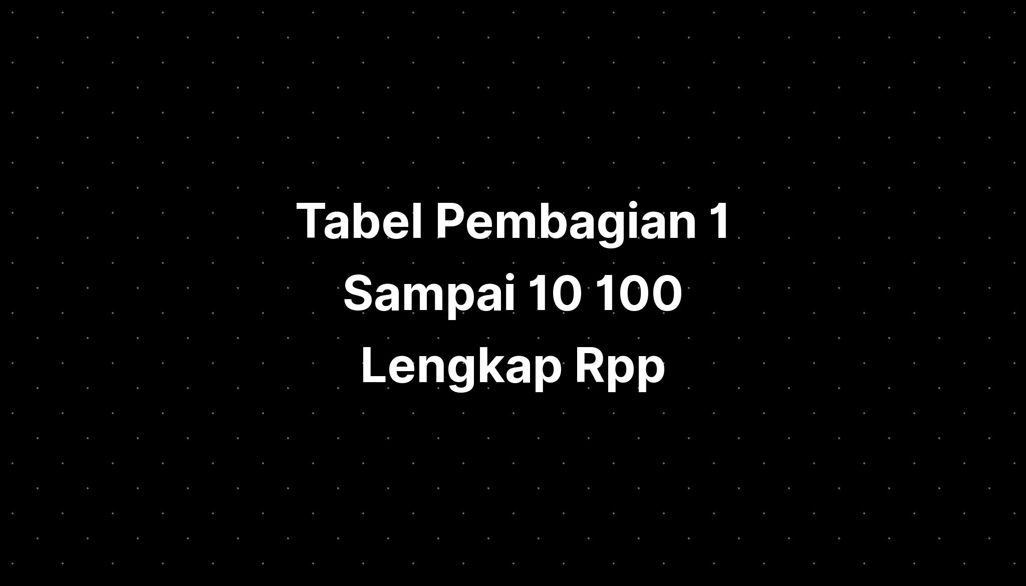 Tabel Pembagian 1 Sampai 10 100 Lengkap Rpp Imagesee 0308